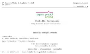 certidão permanente